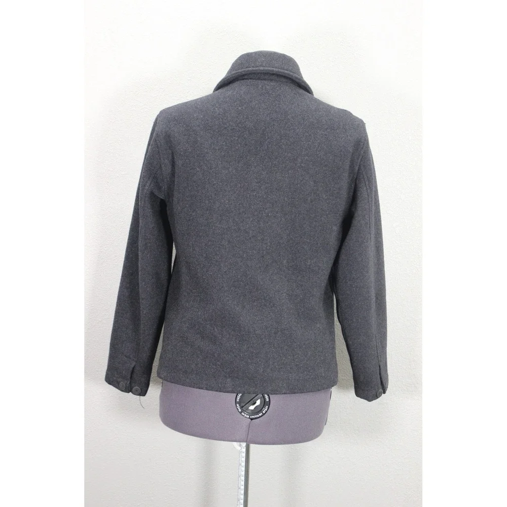 Woolrich‎ Vintage Style Wool Jacket Women's Small Charcoal Gray Full Zip Classic